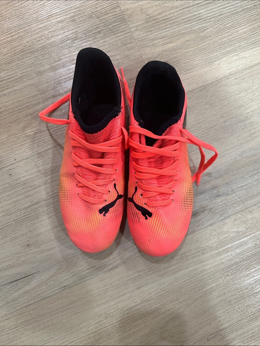 Puma Future Neon Coral/Black Soccer Cleats